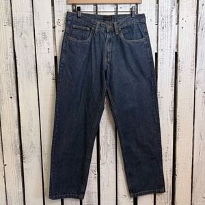 Image Mens Dark Wash Straight Leg Denim Jeans 32x30 100% Cotton Classic Fit